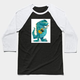 Telesaurus White Baseball T-Shirt